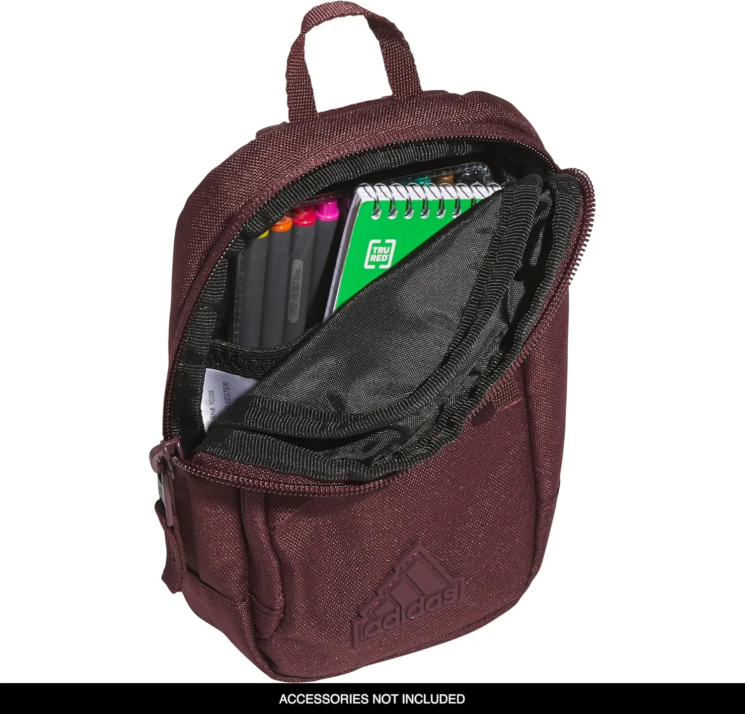 adidas Prime Mini Sling Crossbody Bag, Small Size for Festivals and Travel, Aurora Ruby Red, OSFA