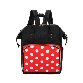 Baby Diaper Bag Backpack, Large Capacity Waterproof Multi-Function Fashion Polka Dots Travel Bag Pack, Nursing Bag(A)