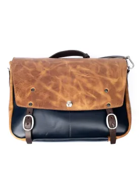 BROOKS Messenger light brown & blue