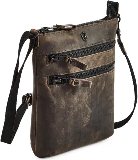 Crossbody Sling Bag for Women Small Real Leather Purse Vintage Travel Crossover Shoulder Bag Handmade