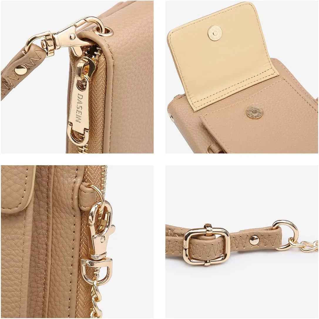 Dasein Crossbody Bag Phone Purse Handbag for Women Shoulder Bag Credit Card Wristlet Wallet with Multi Pockets