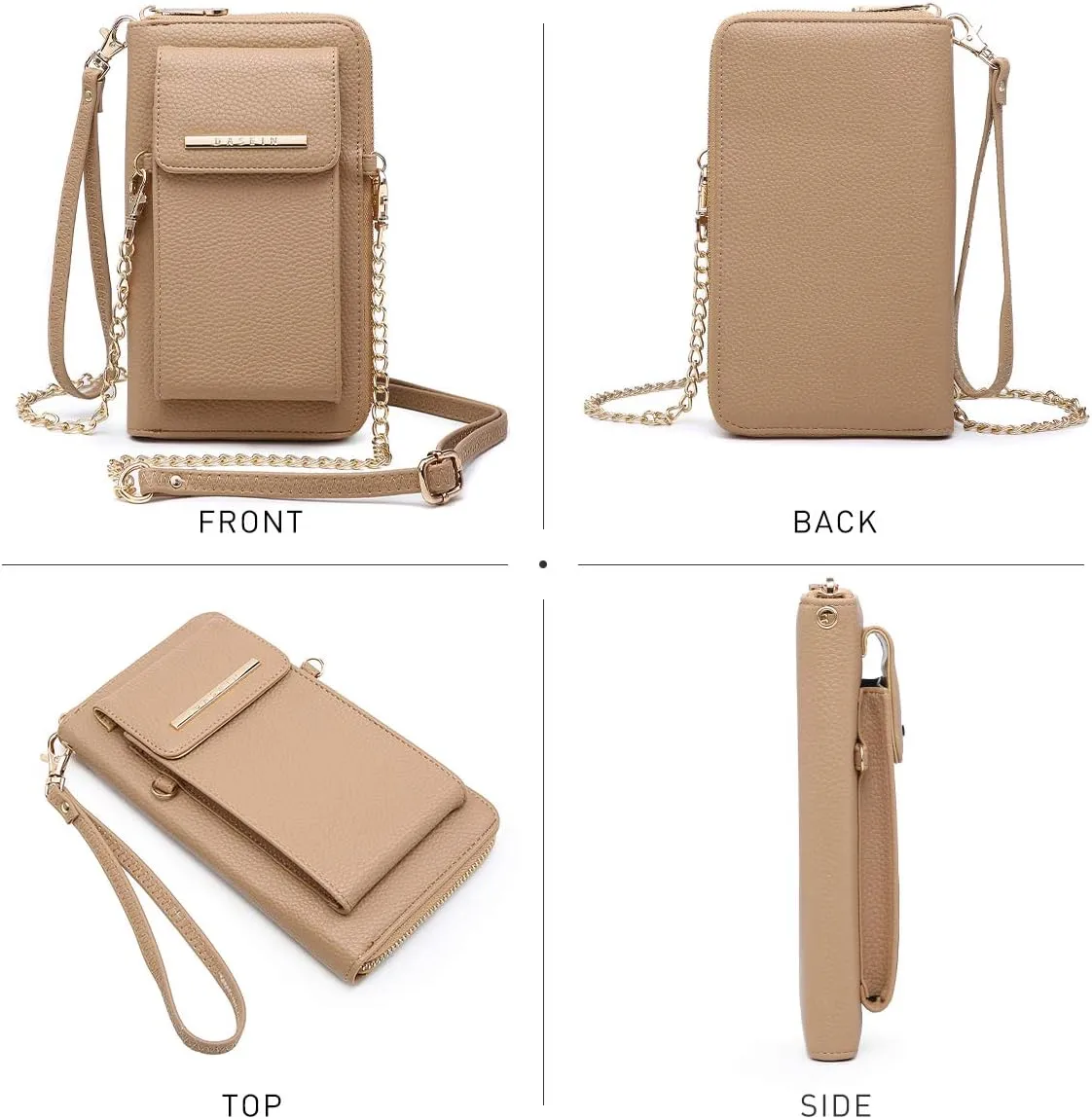 Dasein Crossbody Bag Phone Purse Handbag for Women Shoulder Bag Credit Card Wristlet Wallet with Multi Pockets