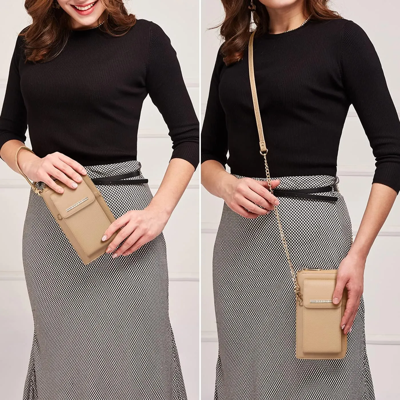 Dasein Crossbody Bag Phone Purse Handbag for Women Shoulder Bag Credit Card Wristlet Wallet with Multi Pockets