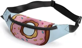 Donut Belt Bag with Adjustable Strap, Lightweight Travel Crossbody Bags, Hands-Free Mini Fanny Packs in Running Gym