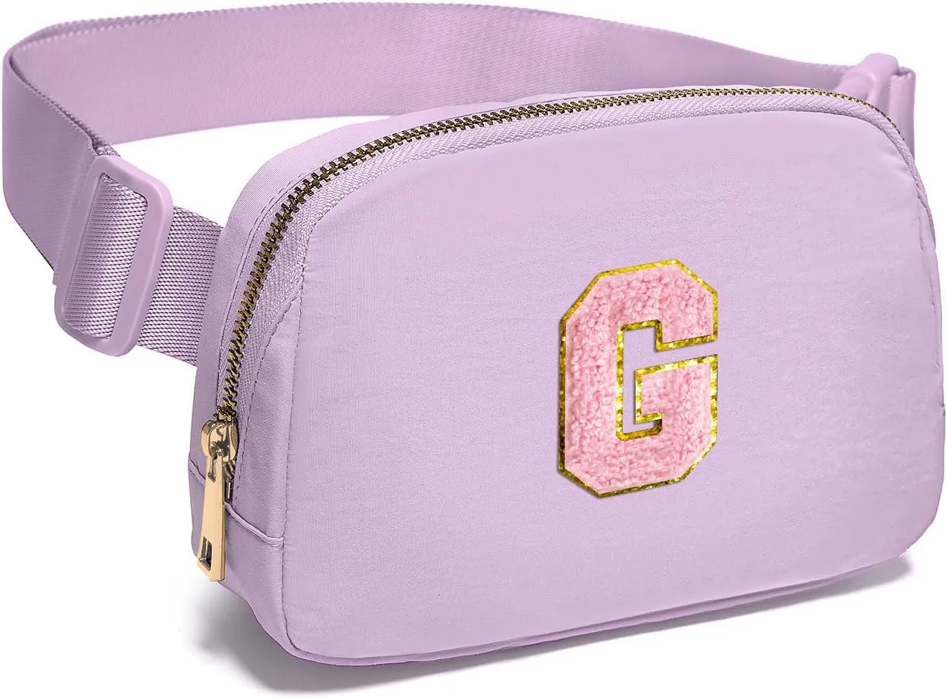 Gitus Initial Belt Bag Fanny Pack Crossbody Bag for Girls Birthday Gifts Age 8-10 Teen Girl Gifts Trend Stuff Personalized Letter Gifts for Daughter Sister (Lavender-G)