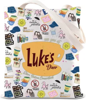 JNIAP Gilm-re Merchandise Luke's Diner Tote Bag Luke's Diner Grocery Bag Luke Dinner Inspired Gifts