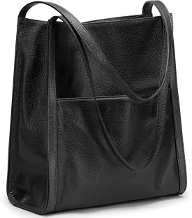 Kattee Leather Tote Shoulder Bag for Women, Leather Purse and Handbags Medium Size