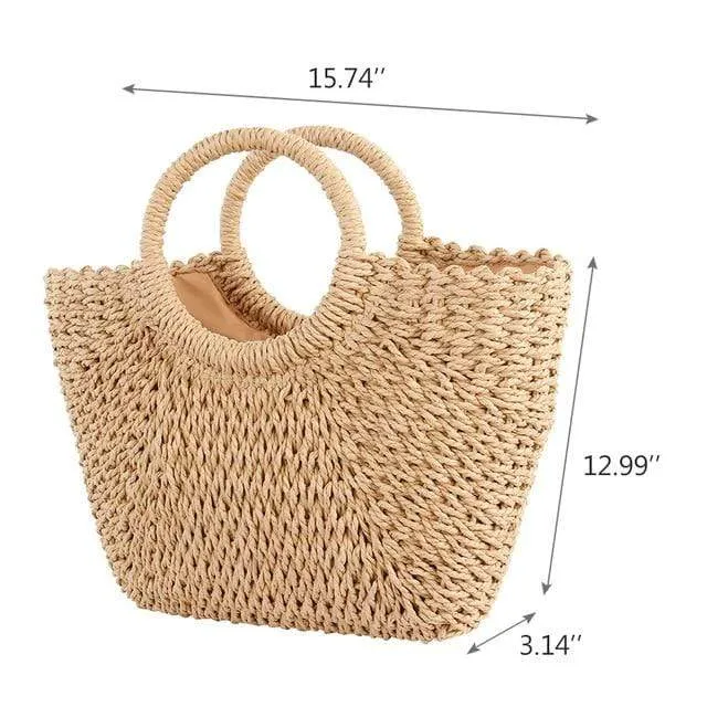Medium Bali Rattan Beach Bag