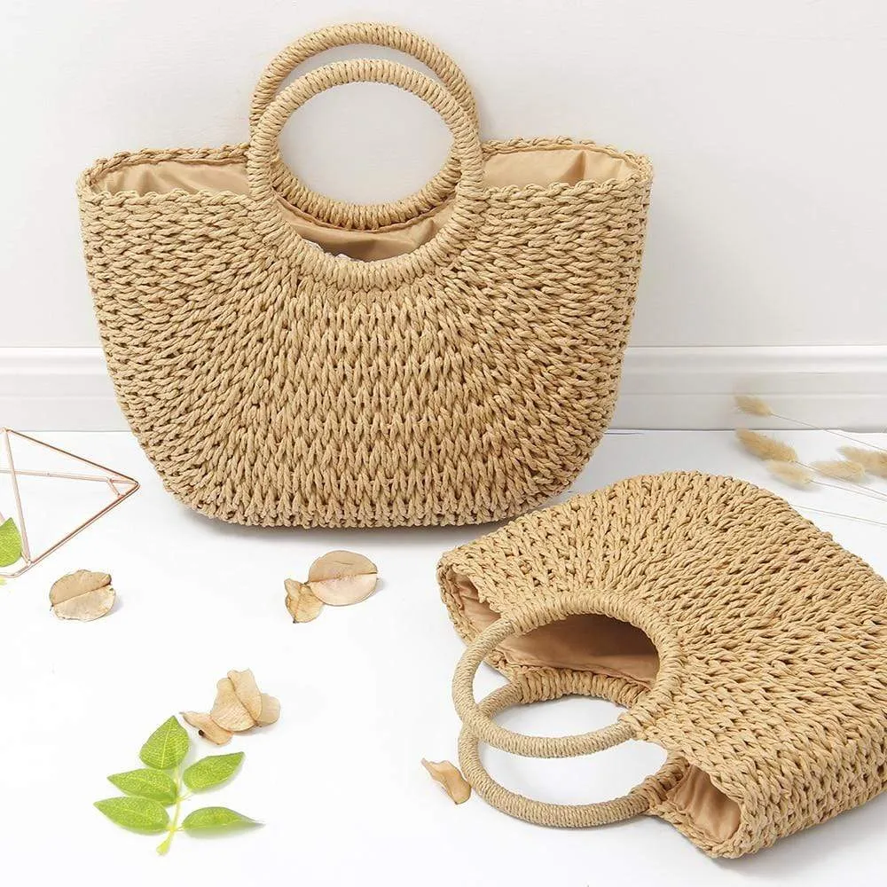Medium Bali Rattan Beach Bag