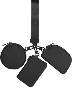 Mini Zip Around Wristlet Keychain Wallets Card Holder Small Purse Handbag for Women and Men Mini Women Pocket