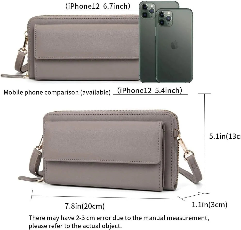 myfriday Small Crossbody Cell Phone Bag for Women, Mini Over Shoulder Handbag Purse with Credit Card Slots