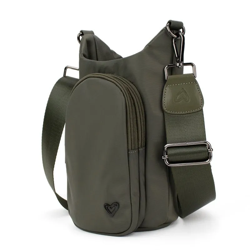 NEW: Hipster H2O Crossbody Bag - Matte Nylon Olive