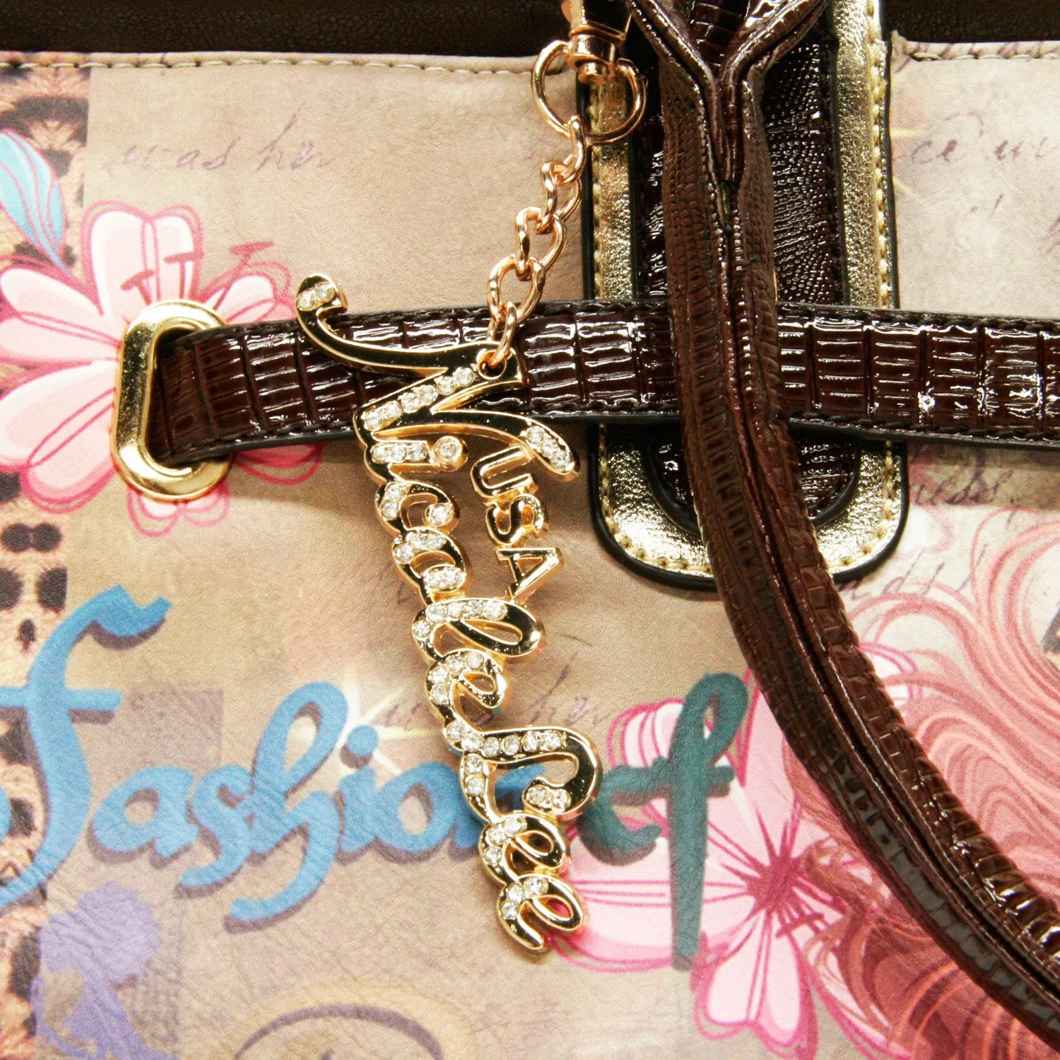 NICOLE LEE RHINESTONE KEYCHAIN
