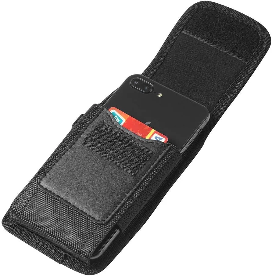 Phone Pouch for Samsung Galaxy M01 Core / A01 Core 5.3" Case Belt Clip Holster Waist Nylon Cover Bag for Ulefone Note 8P 5.5" with Card Holder