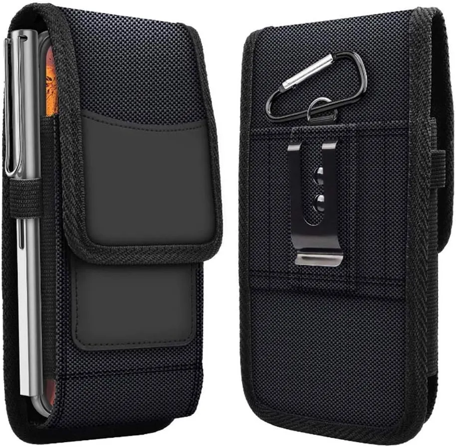 Phone Pouch for Samsung Galaxy M01 Core / A01 Core 5.3" Case Belt Clip Holster Waist Nylon Cover Bag for Ulefone Note 8P 5.5" with Card Holder
