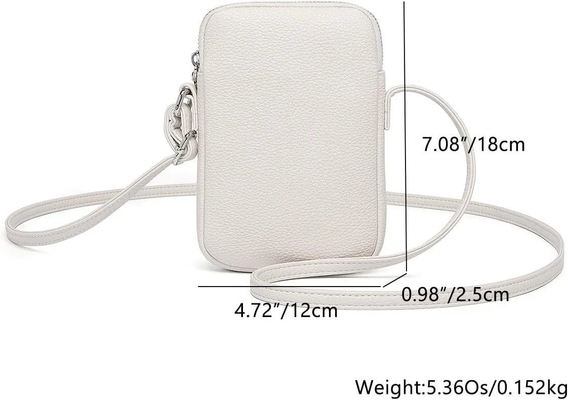 Small Crossbody Purse Zipper Cell Phone Bag Mini Shoulder Purse Wallet Smart Phone Wallet with Credit Card Solts