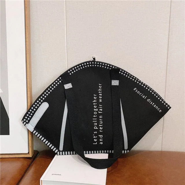 TEEK - Large Mask Canvas Bag Shoulder Bag