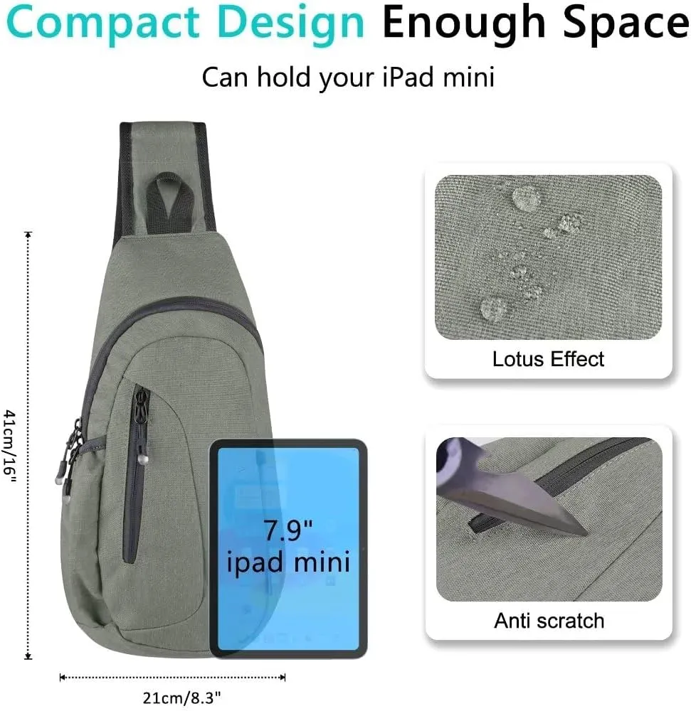 TITECOUGO Small Sling Bag, Lightweight Crossbody Backpack for Men Women, Shoulder Bag for Sports and Outdoor
