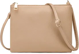 Trendy Small Crossbody Bags for Women Vegan Leather Simple Shoulder Purses Clutch Wallet with Adjustable Strap