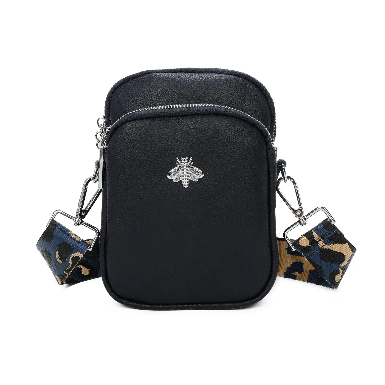 Triple Compartment Crossbody Bee Bag