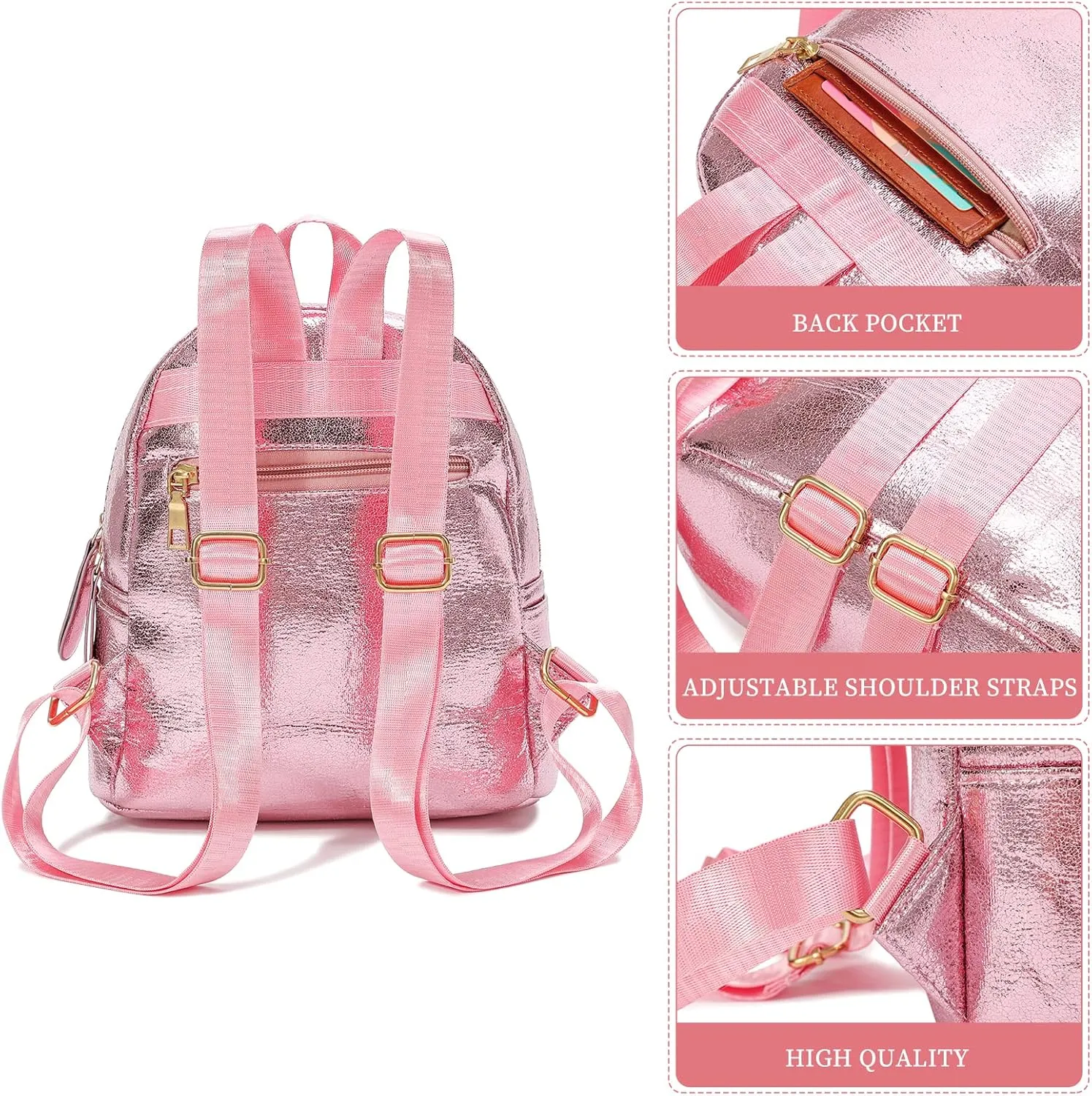 Unicorn Mini Backpack Girls Unicorn Bags Childrens (Pink)