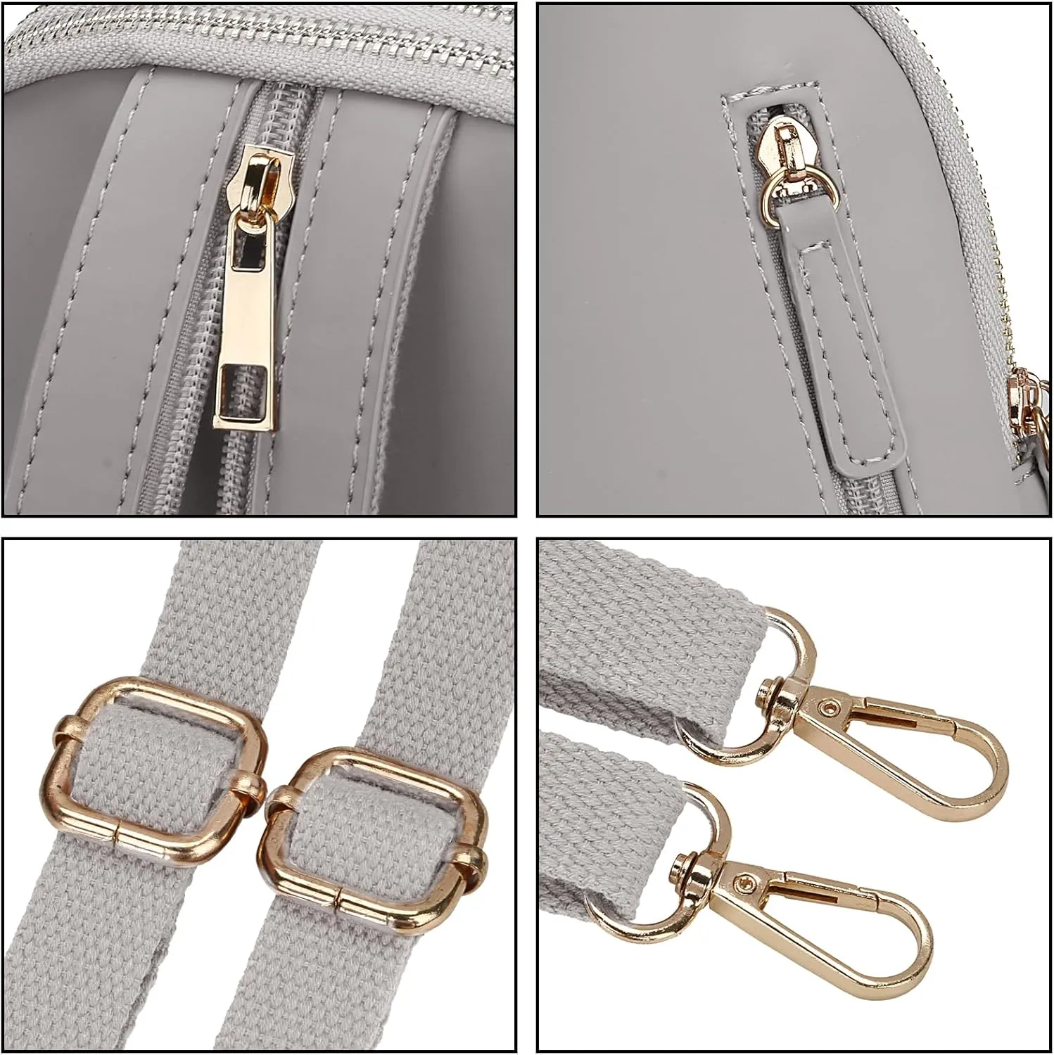 Uromee Sling Bag for Women Crossbody Purse Vegan Leather Fashion Fanny Pack Chest Bag Convertible Small Backpack