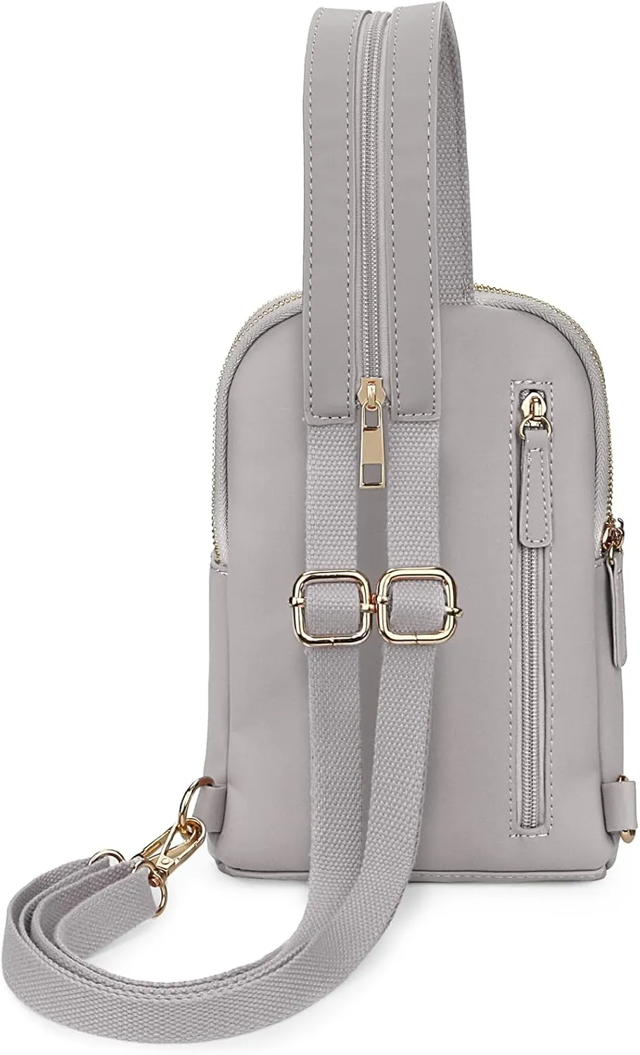 Uromee Sling Bag for Women Crossbody Purse Vegan Leather Fashion Fanny Pack Chest Bag Convertible Small Backpack