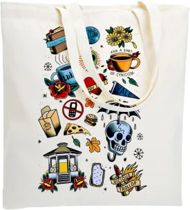 WZJHCL TV Show Fans Tote Bag Lukes Diner Shopping Bag Stars Hollow Reusable Grocery Tote bag Lorelai Rory Travel Tote