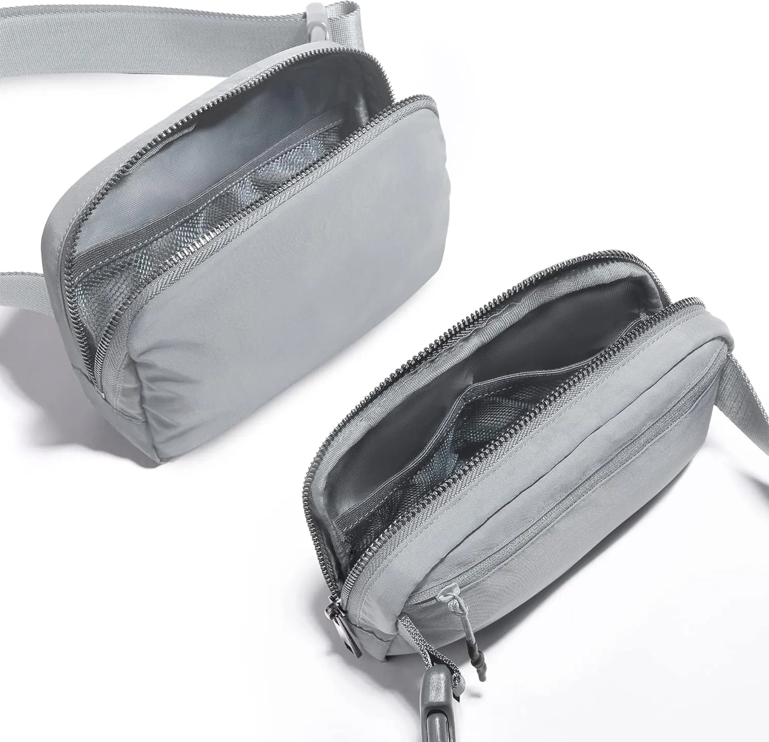 Yaavii Everywhere Belt Bag Unisex Mini Belt Bag, Fashion Small Waist Pouch Waterproof Bum Bag with Adjustable Strap for Workout Running Travelling Hiking, Light Grey