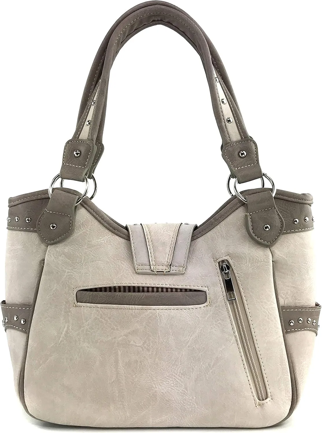 Zelris Floral Poppy Buckle Western Women Conceal Carry Tote Handbag Purse